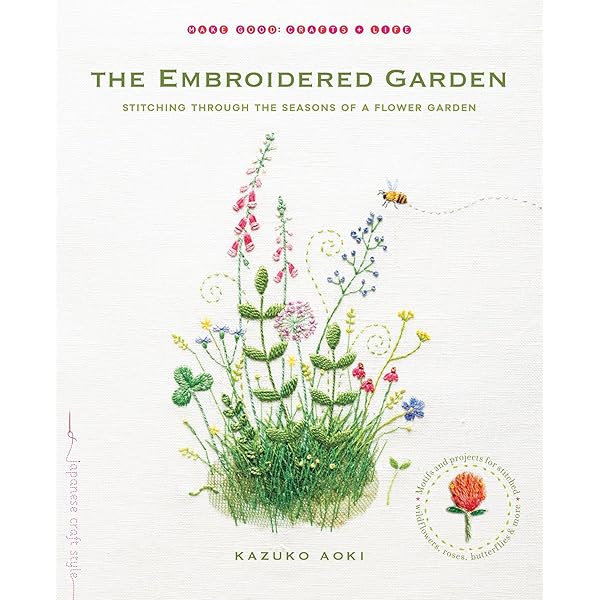 Embroidered Garden Flowers: Botanical Motifs for Needle and Thread